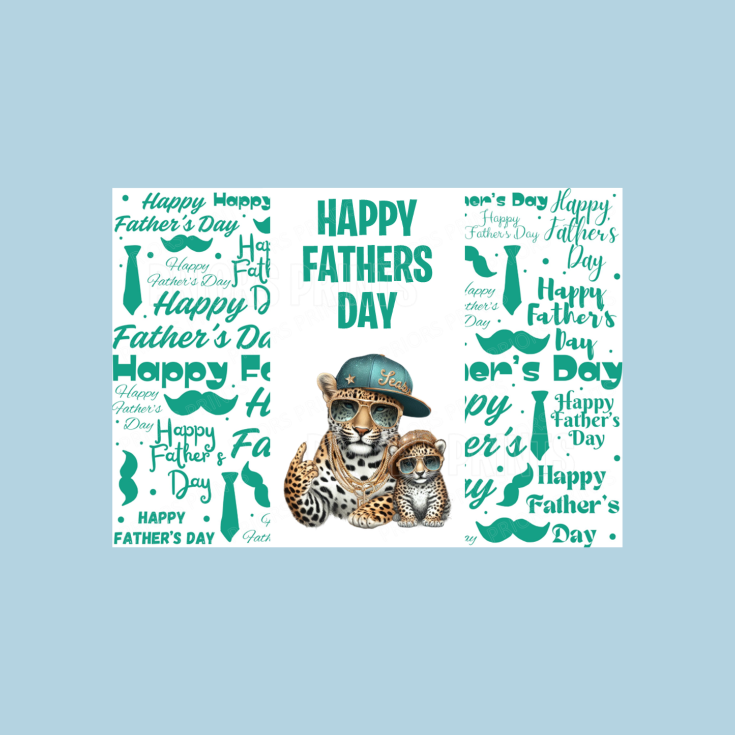 Father & Child Cool Animals Happy Fathers Day Chocolate Bar Wrapper