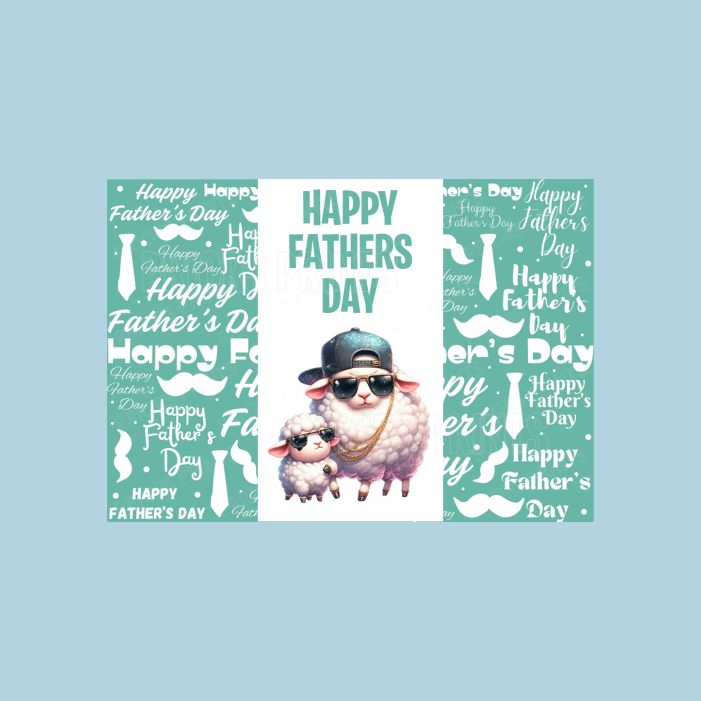 Father & Child Cool Animals Happy Fathers Day Chocolate Bar Wrapper