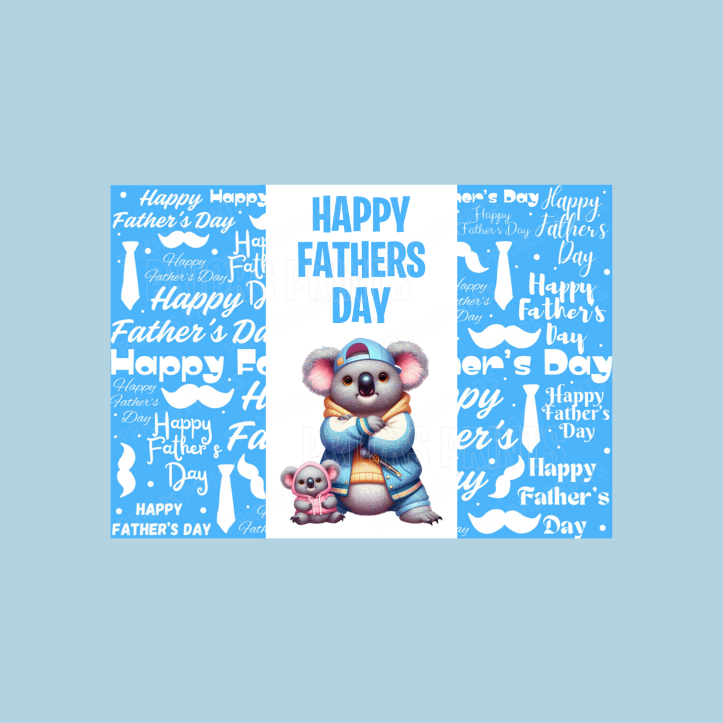 Father & Child Cool Animals Happy Fathers Day Chocolate Bar Wrapper