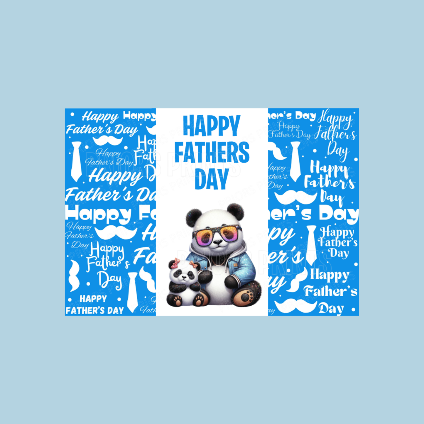 Father & Child Cool Animals Happy Fathers Day Chocolate Bar Wrapper