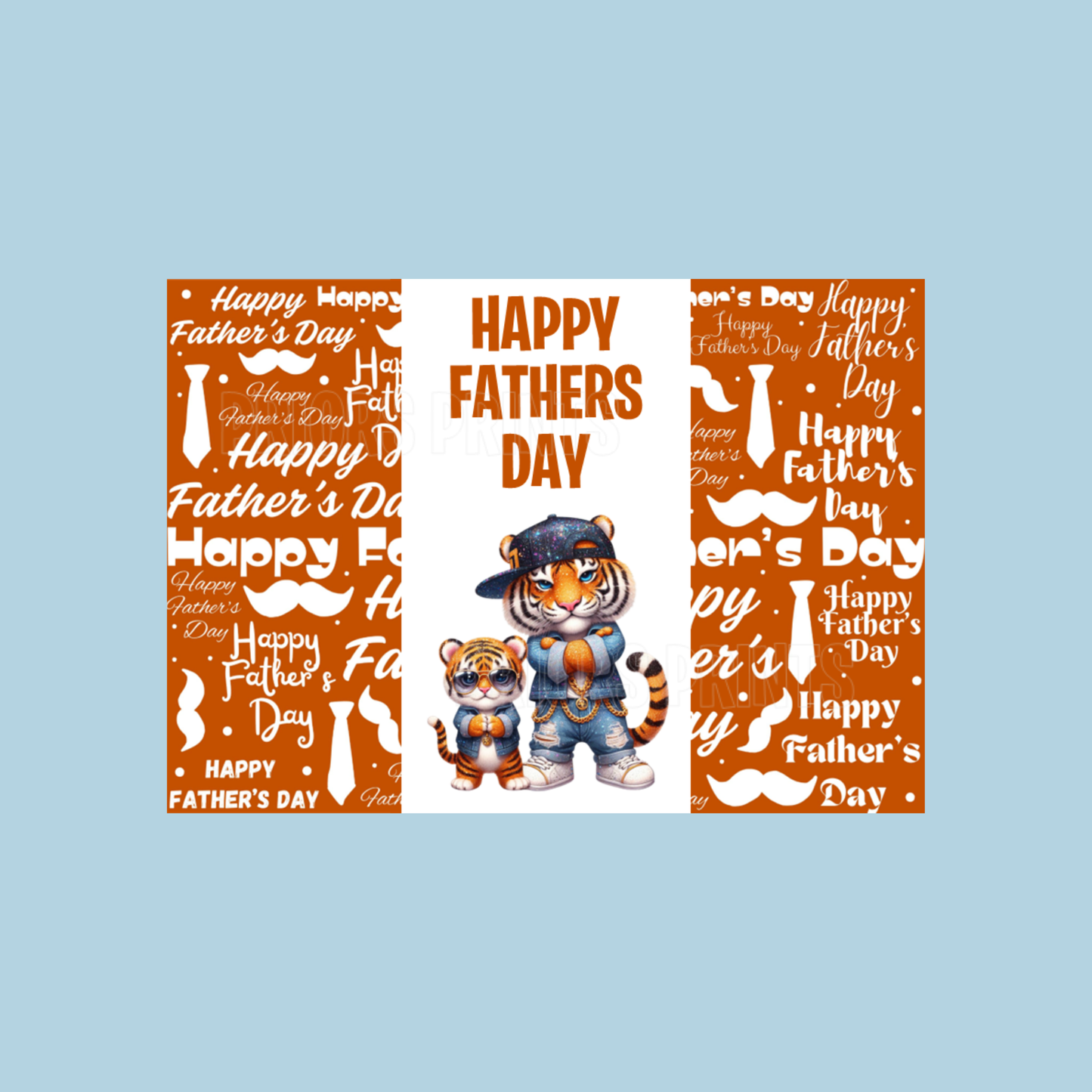 Father & Child Cool Animals Happy Fathers Day Chocolate Bar Wrapper