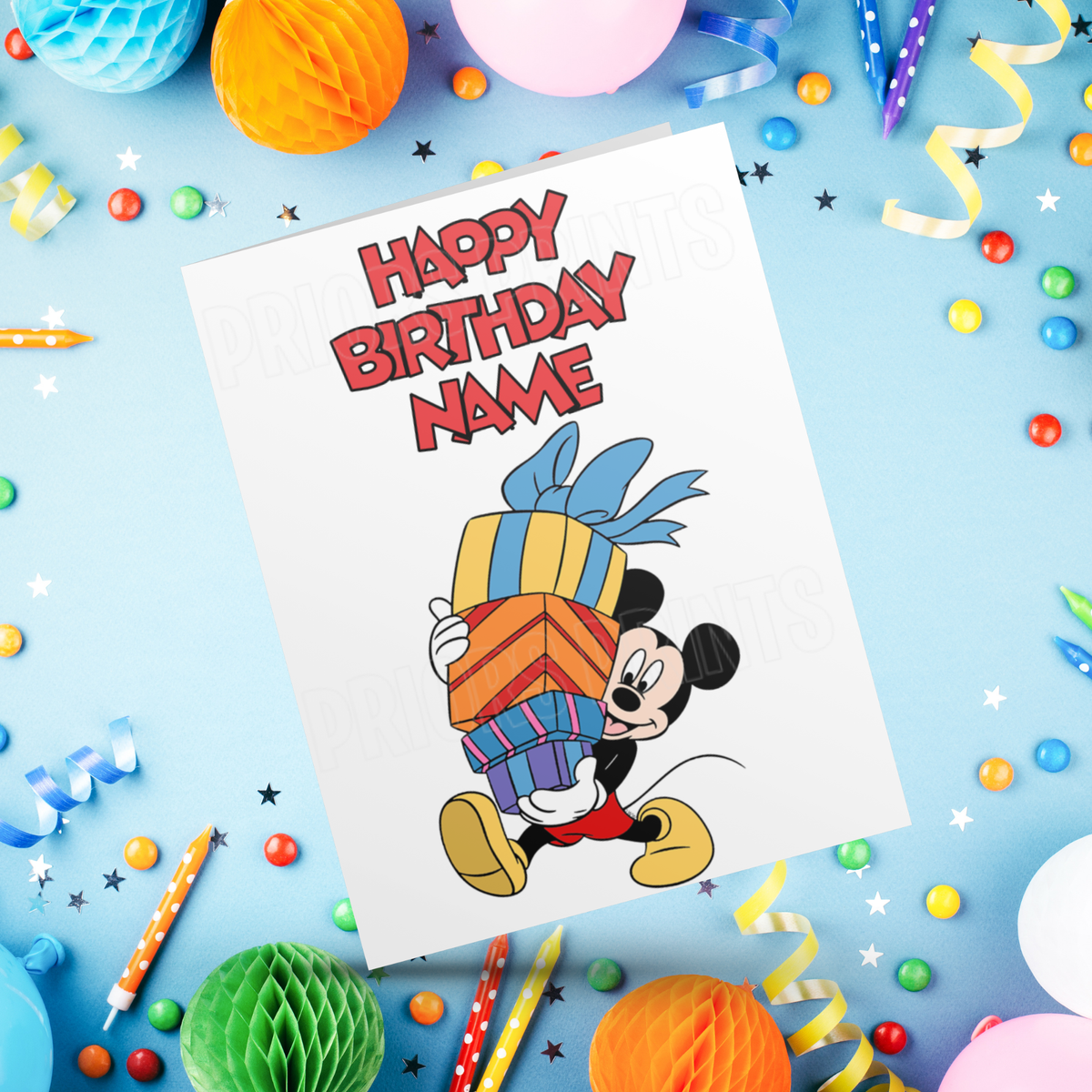 Mickey Mouse & Friends Personalised Birthday Card