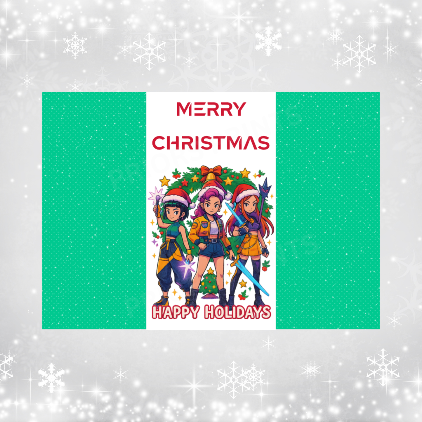 K Pop Demon Hunter Christmas Chocolate Bar Wrapper