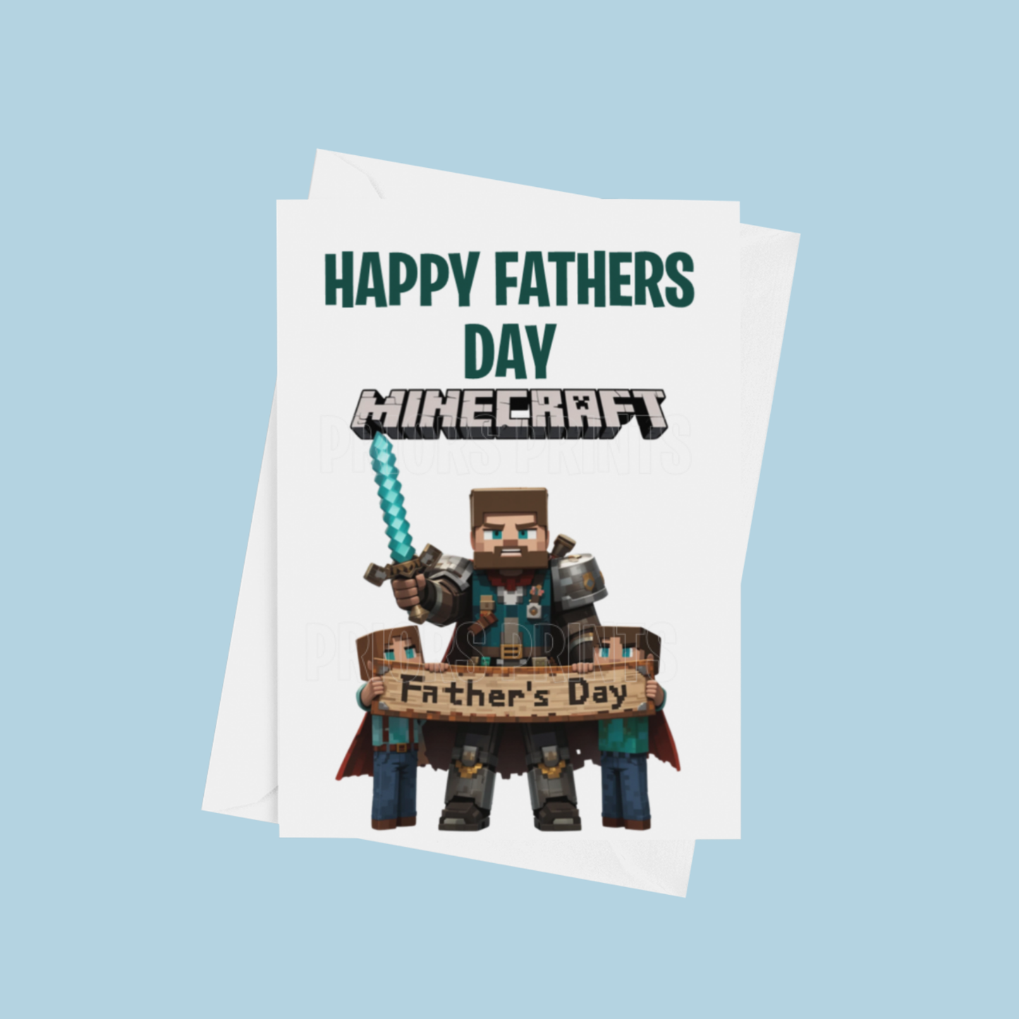 Minecraft Fathers Day Card