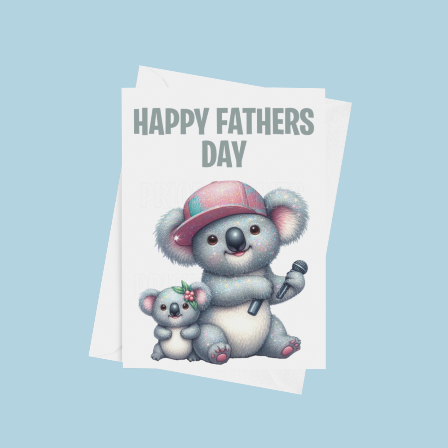 Father & Child Cool Animals Happy Fathers Day Card