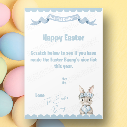 A5 Easter Bunny Scratch Card