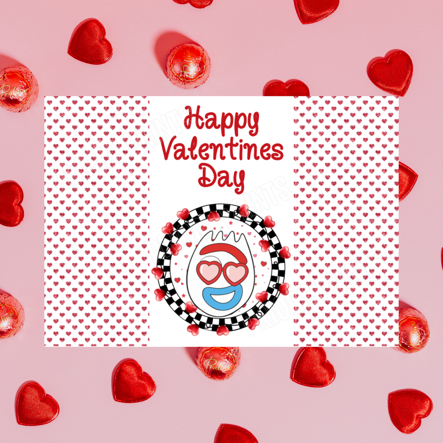 Disney Character Personalised Valentines Day Chocolate Bar Wrappers 1 I Cars I Yoda I Star Wars I Spiderman I Toy Story I Woody I Jessie I Lightening Macqueen