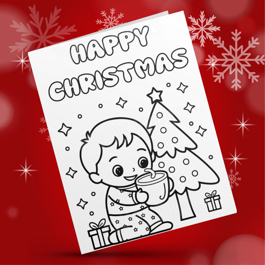 Colour Your Own Christmas Card