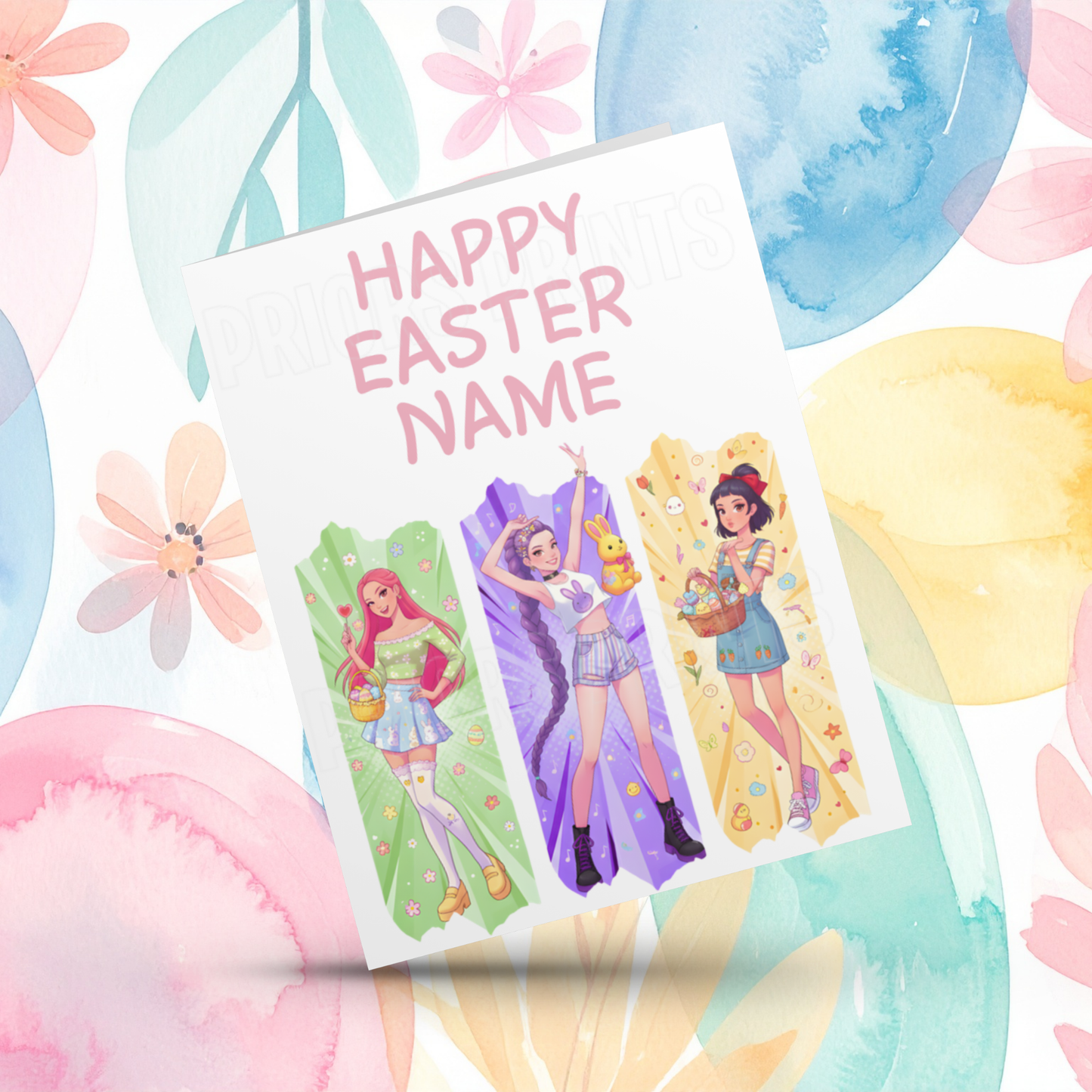 K Pop Personalised Easter Card