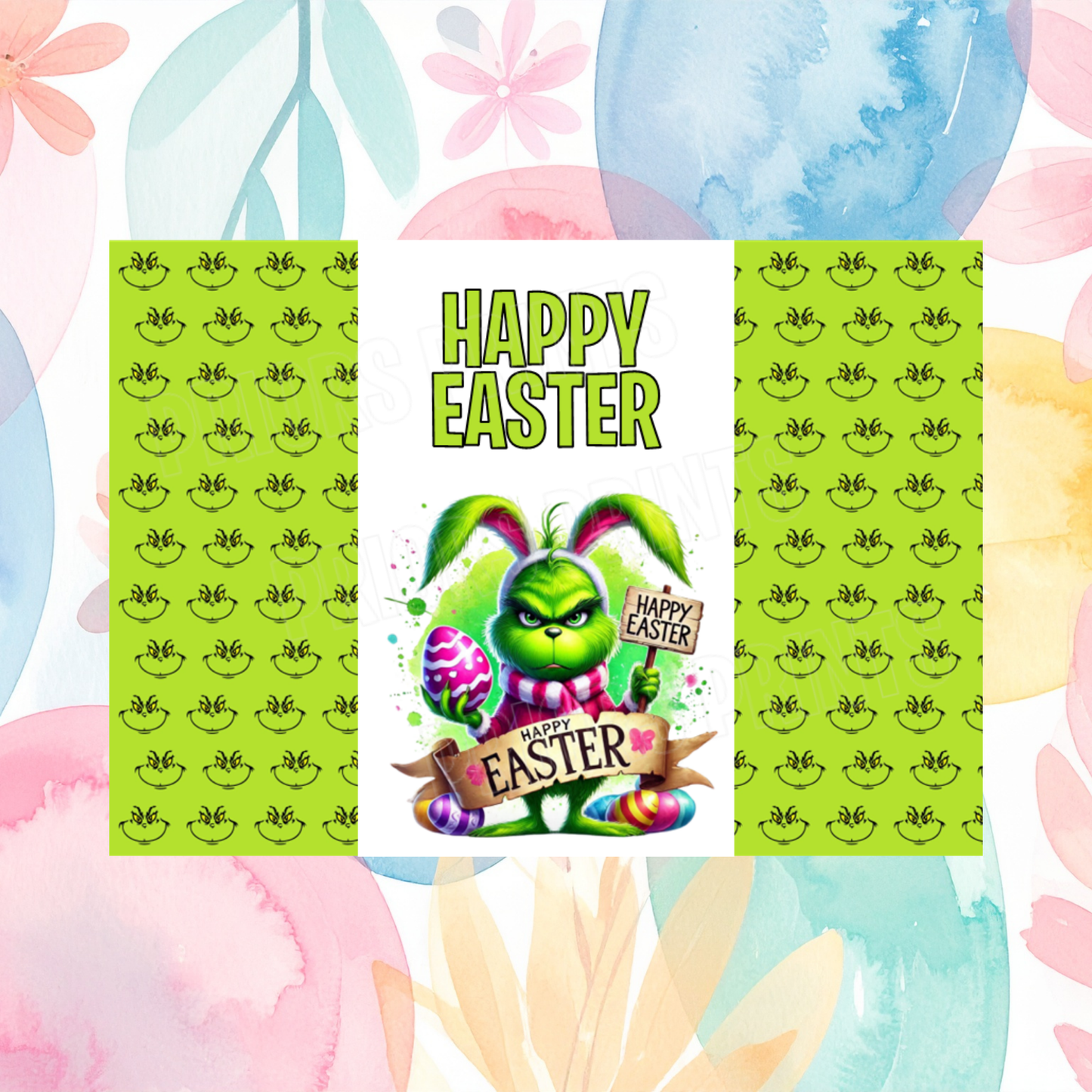 The Grinch Easter Chocolate Bar Wrapper