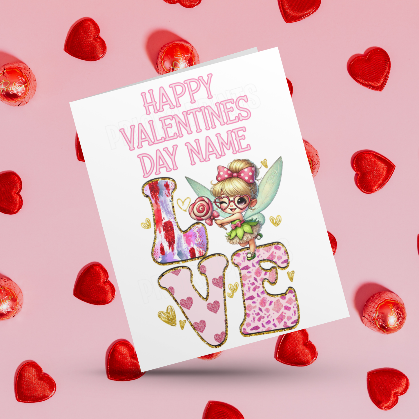 Love Personalised Valentines Day Card I Princess I Ariel I Belle I Cinderella I Jasmine I Snow White I Sonic I Stitch I Pikachu I Pooh Bear