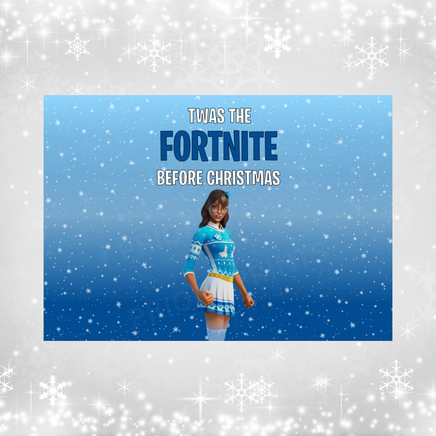 Fortnite Christmas Chocolate Bar Wrapper