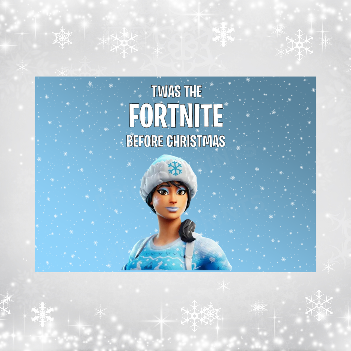 Fortnite Christmas Chocolate Bar Wrapper