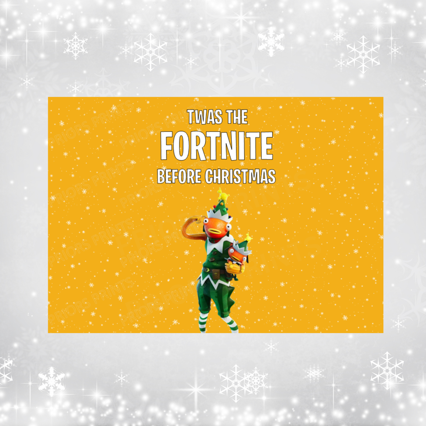 Fortnite Christmas Chocolate Bar Wrapper