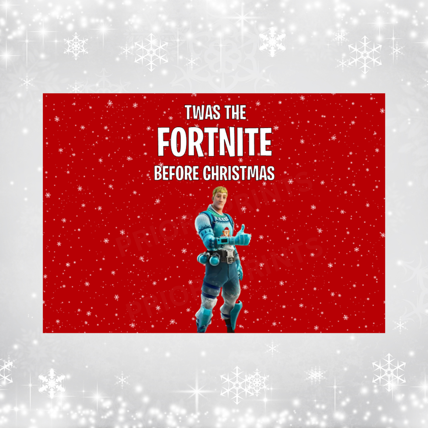 Fortnite Christmas Chocolate Bar Wrapper