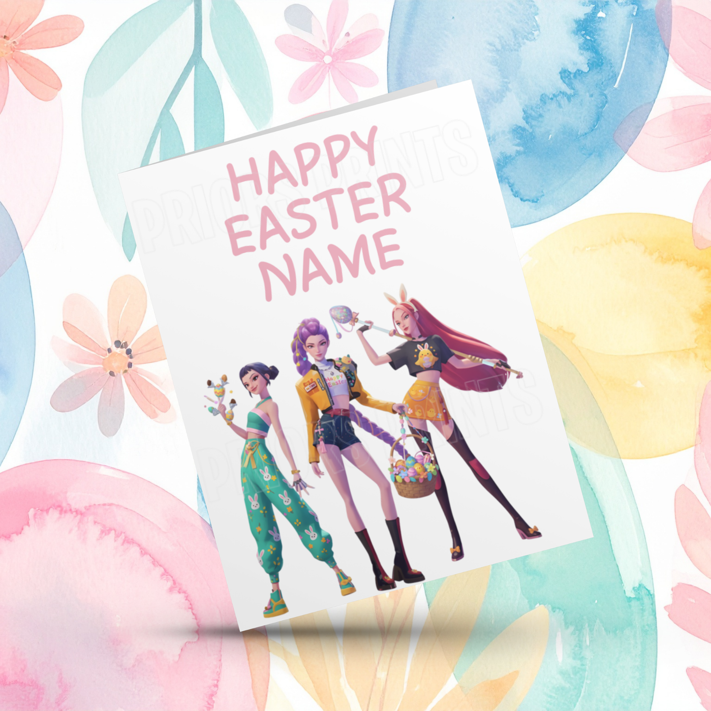 K Pop Personalised Easter Card