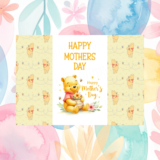 Mixed Disney Characters Happy Mothers Day Chocolate Bar Wrapper I Winnie The Pooh I Monsters Inc I Rapunzel