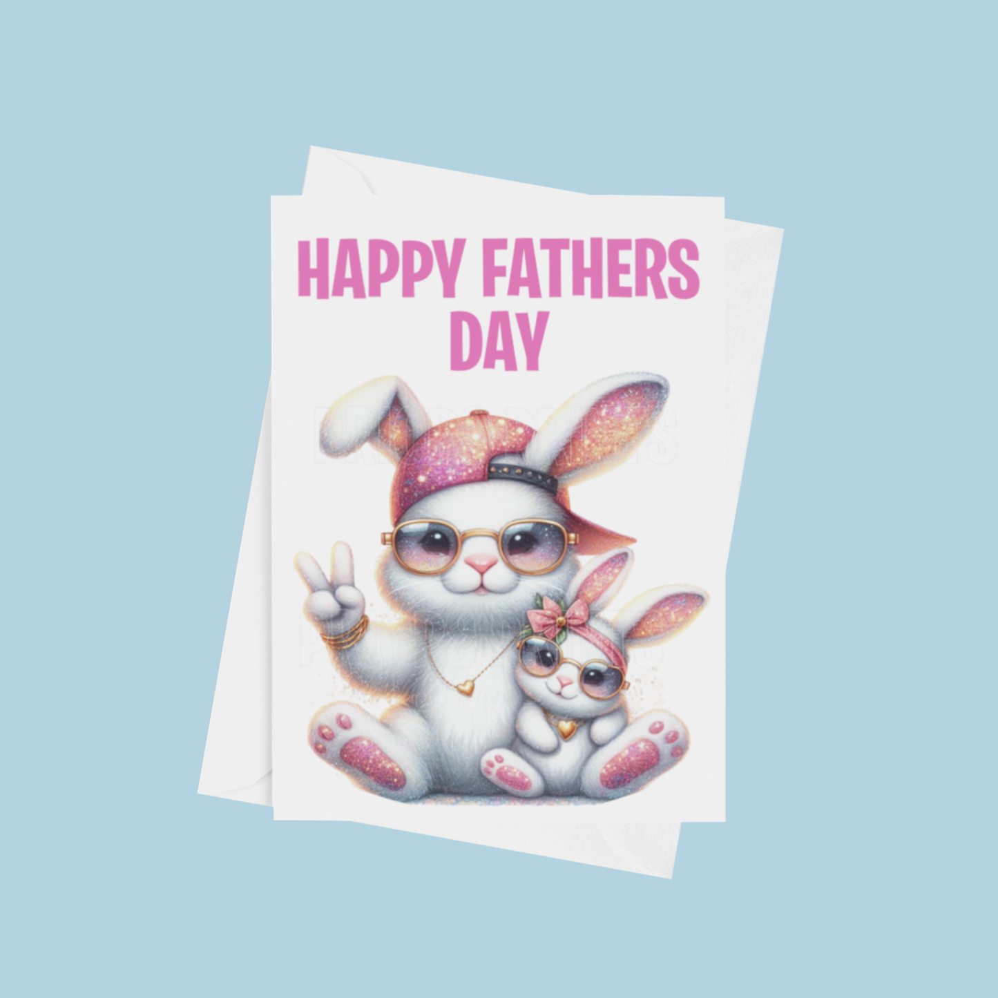 Father & Child Cool Animals Happy Fathers Day Card