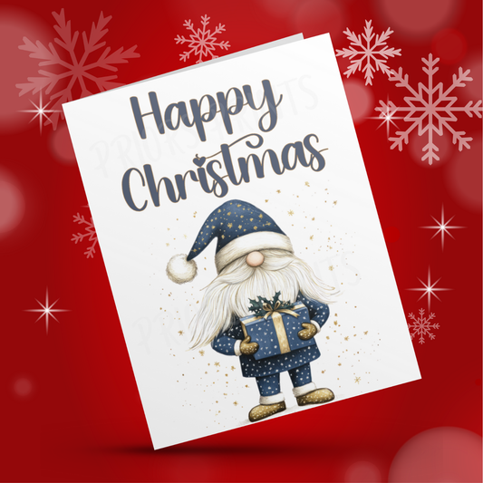 Navy & Gold Christmas Card