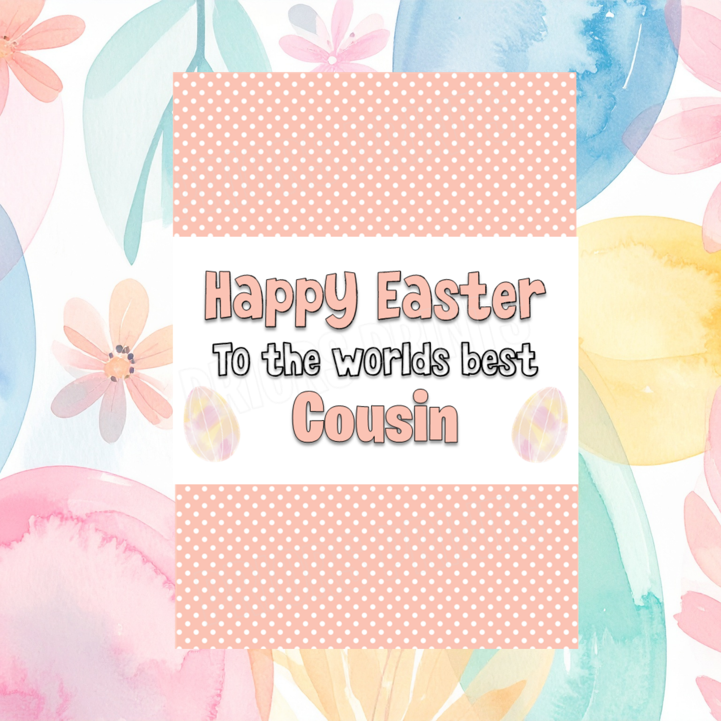 Worlds Best Family Member Easter Chocolate Bar Wrapper