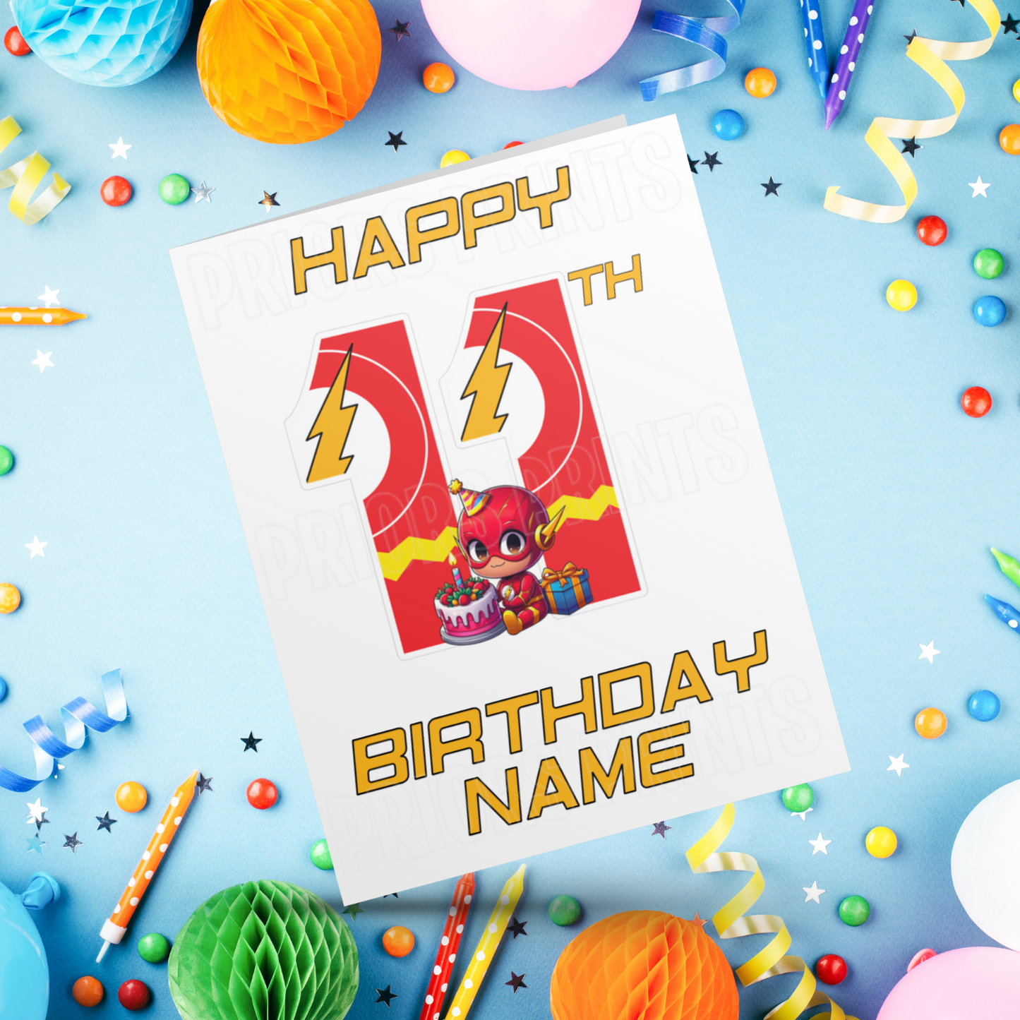 Personalised The Flash Birthday Card with Age 1-20 Years (Marvel)
