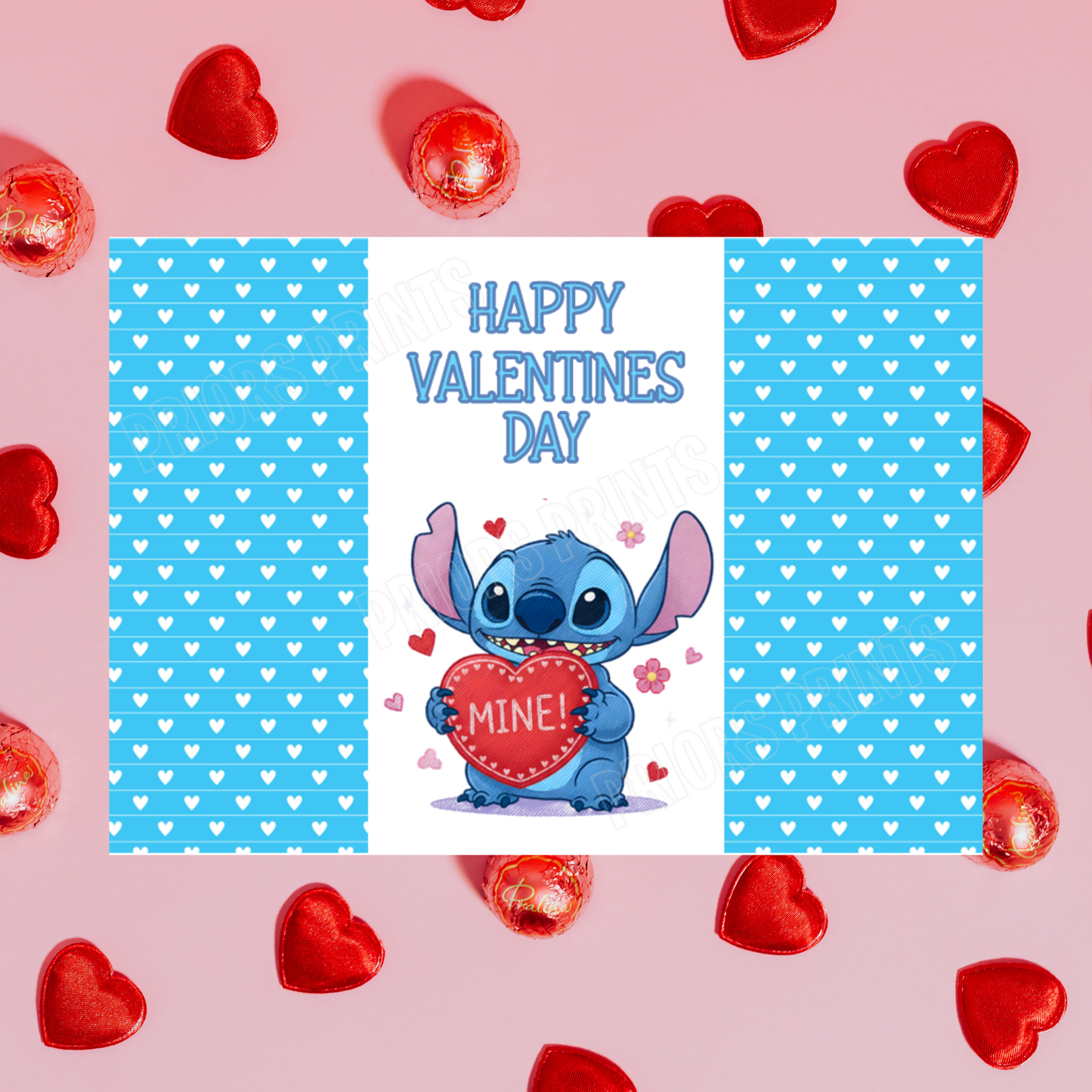 Lilo & Stitch Valentines Day Chocolate Bar Wrappers 2 I Stitch I Angel
