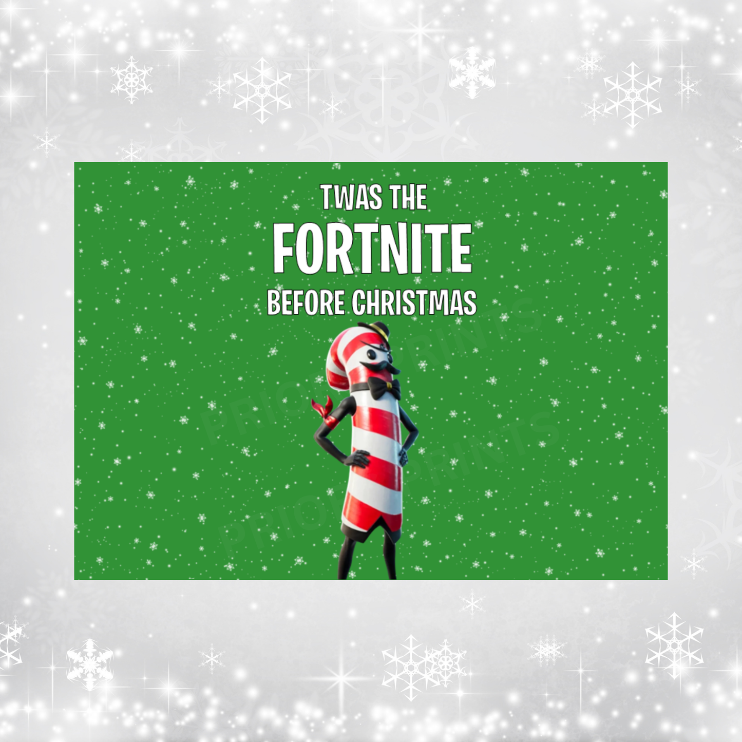 Fortnite Christmas Chocolate Bar Wrapper