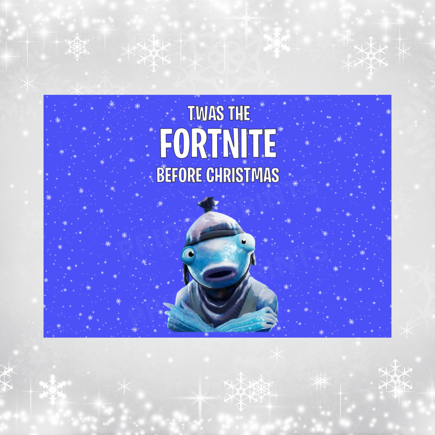 Fortnite Christmas Chocolate Bar Wrapper