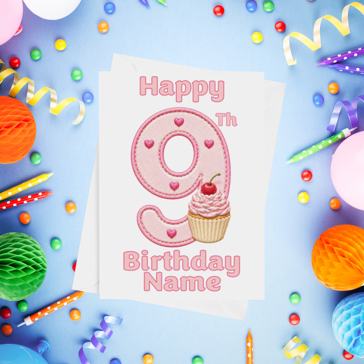Cherry Personalised Birthday Card Ages 1-9