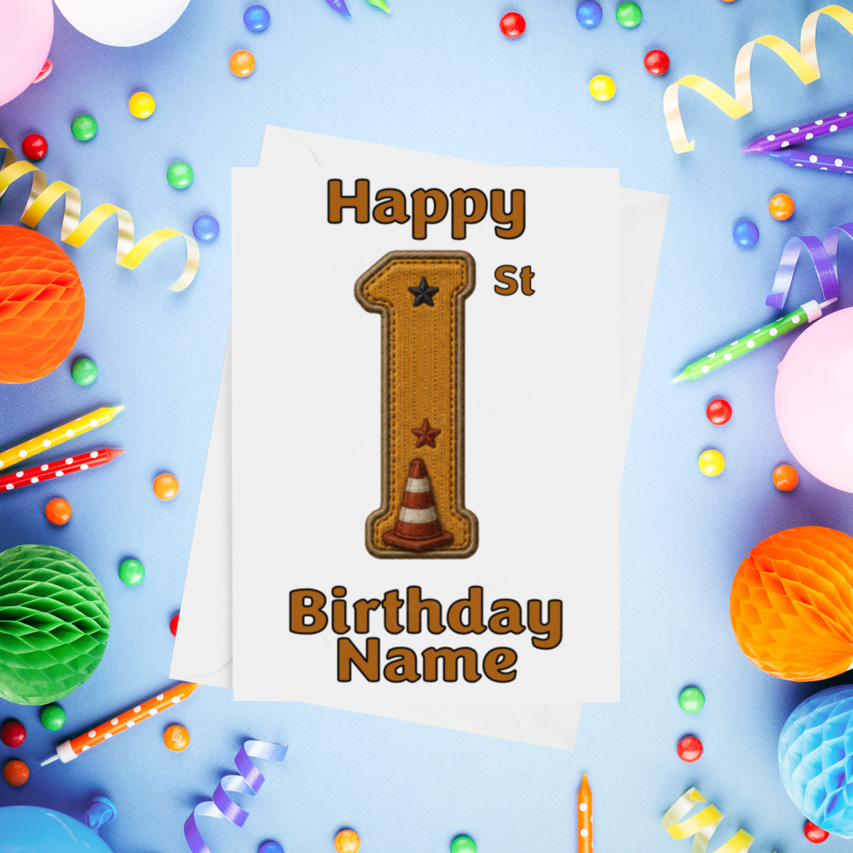 Diggers Personalised Birthday Card Ages 1-9