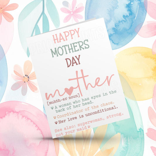 Cute Mothers Day Card