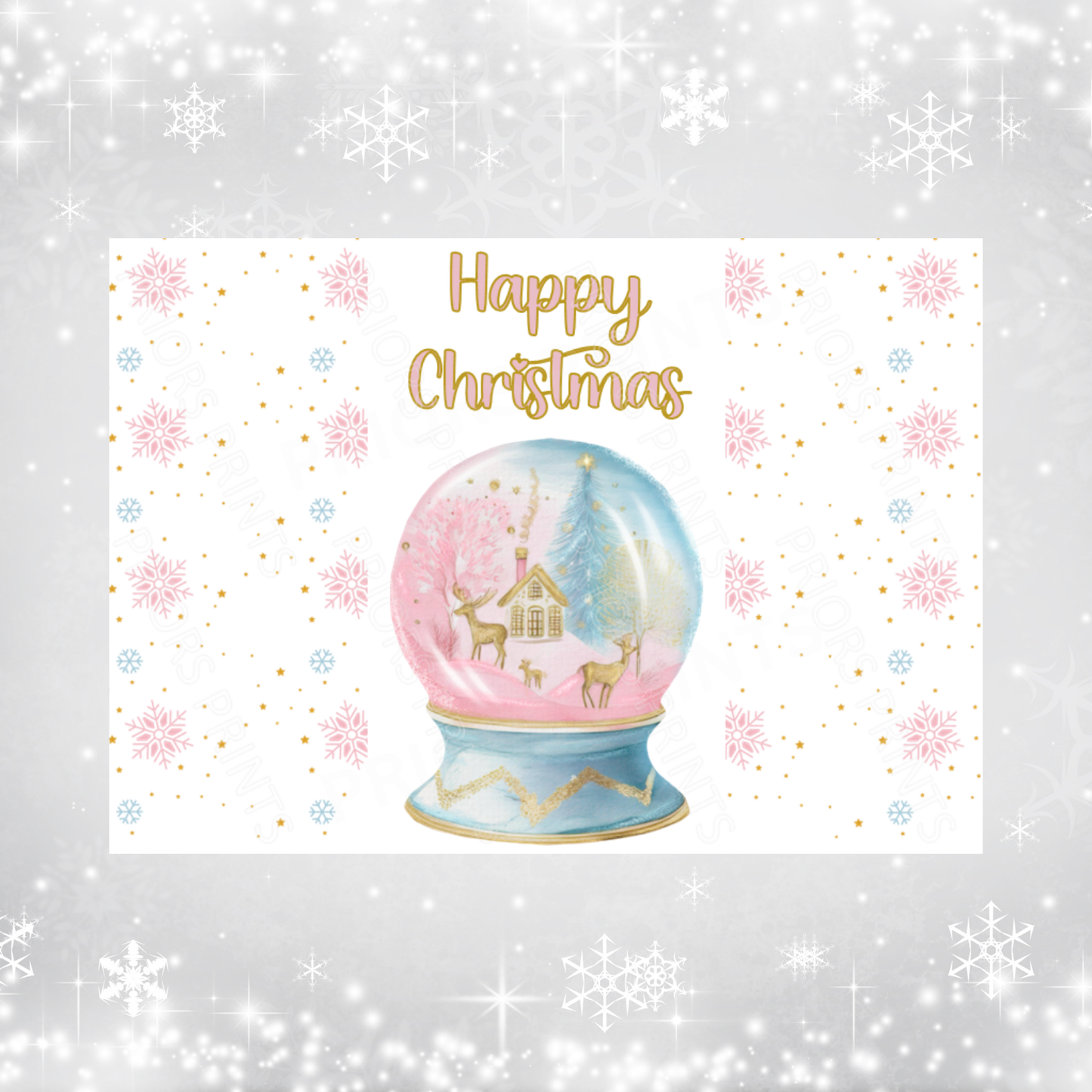 Cute Pastel Christmas Chocolate Bar Wrapper