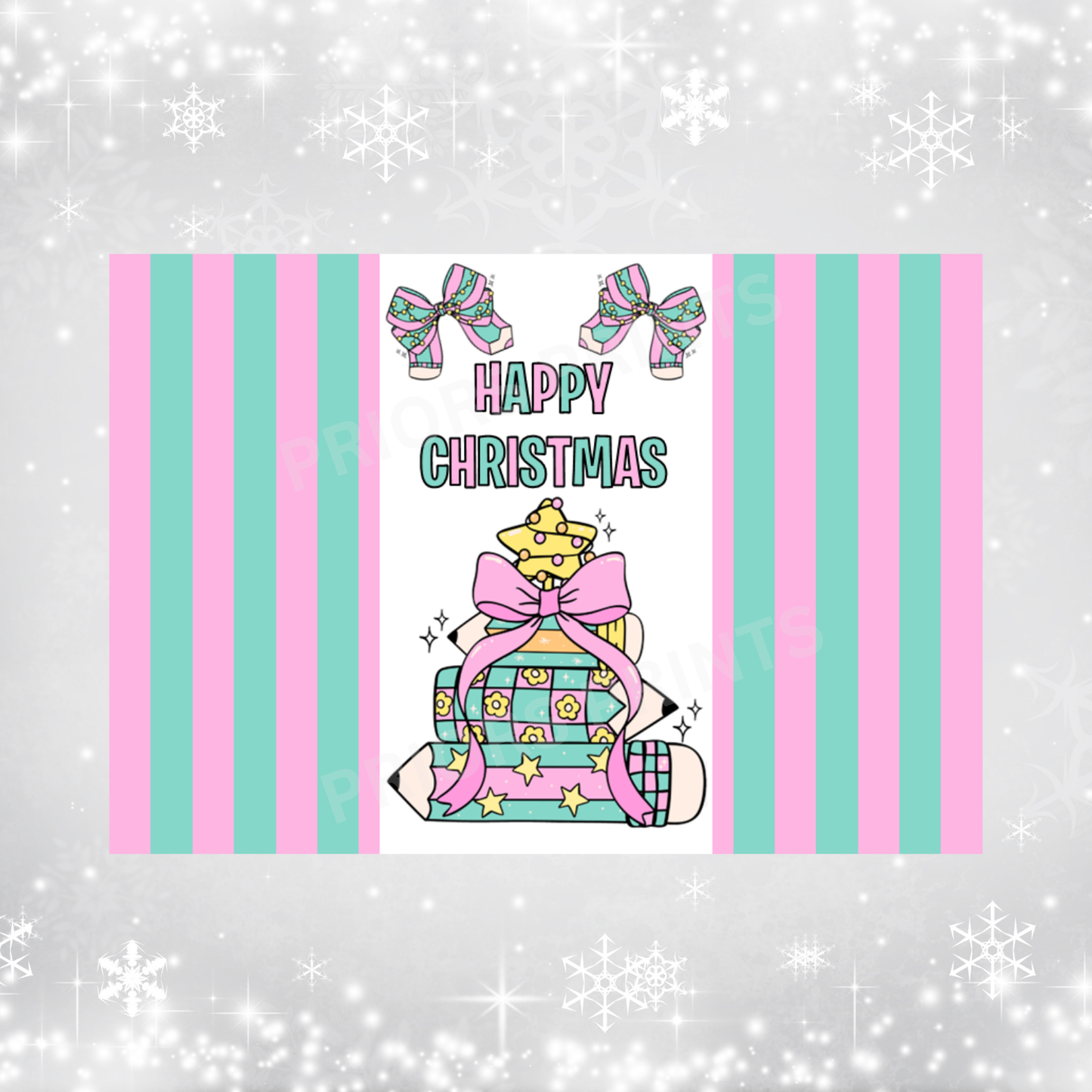 Teacher Christmas Chocolate Bar Wrapper