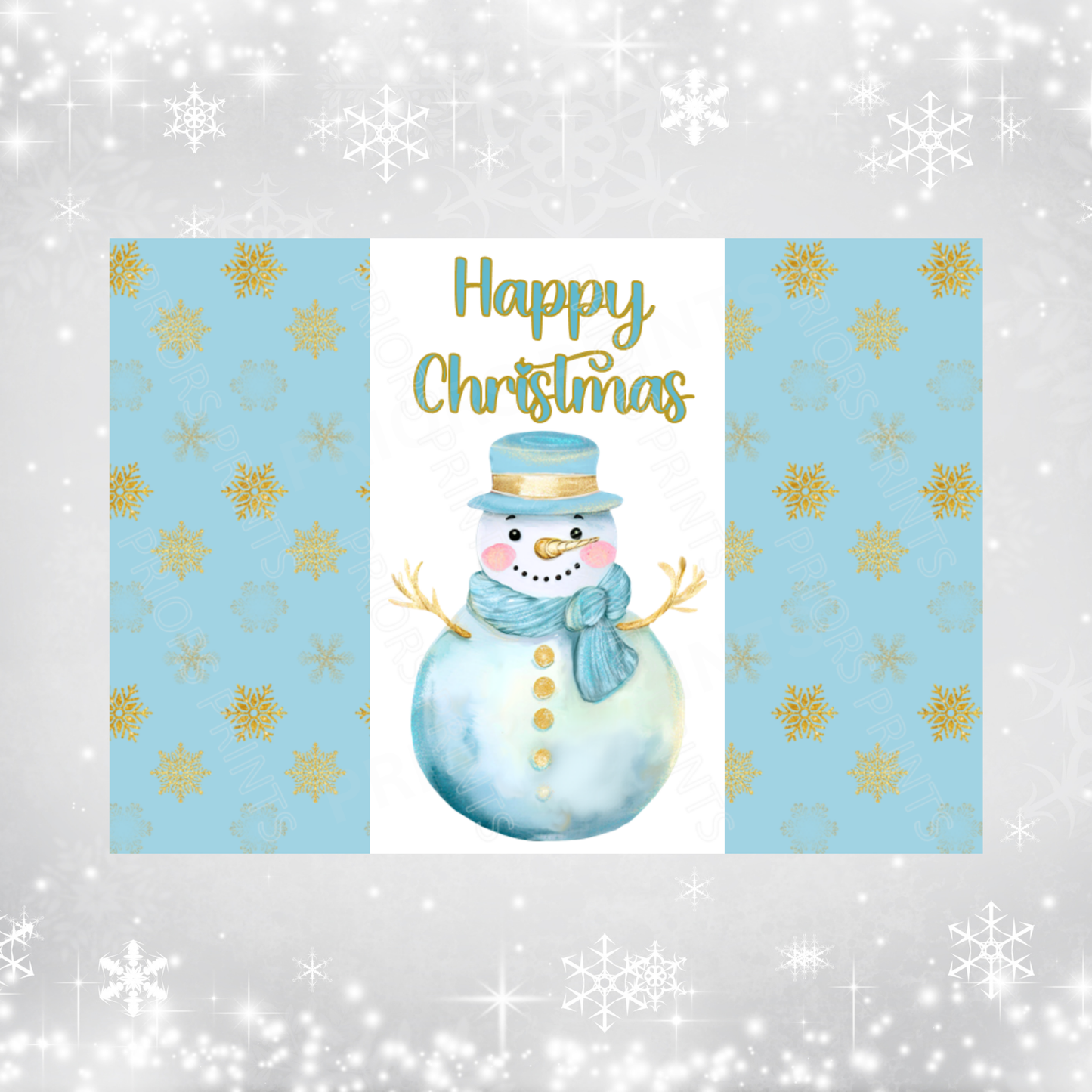 Cute Pastel Christmas Chocolate Bar Wrapper
