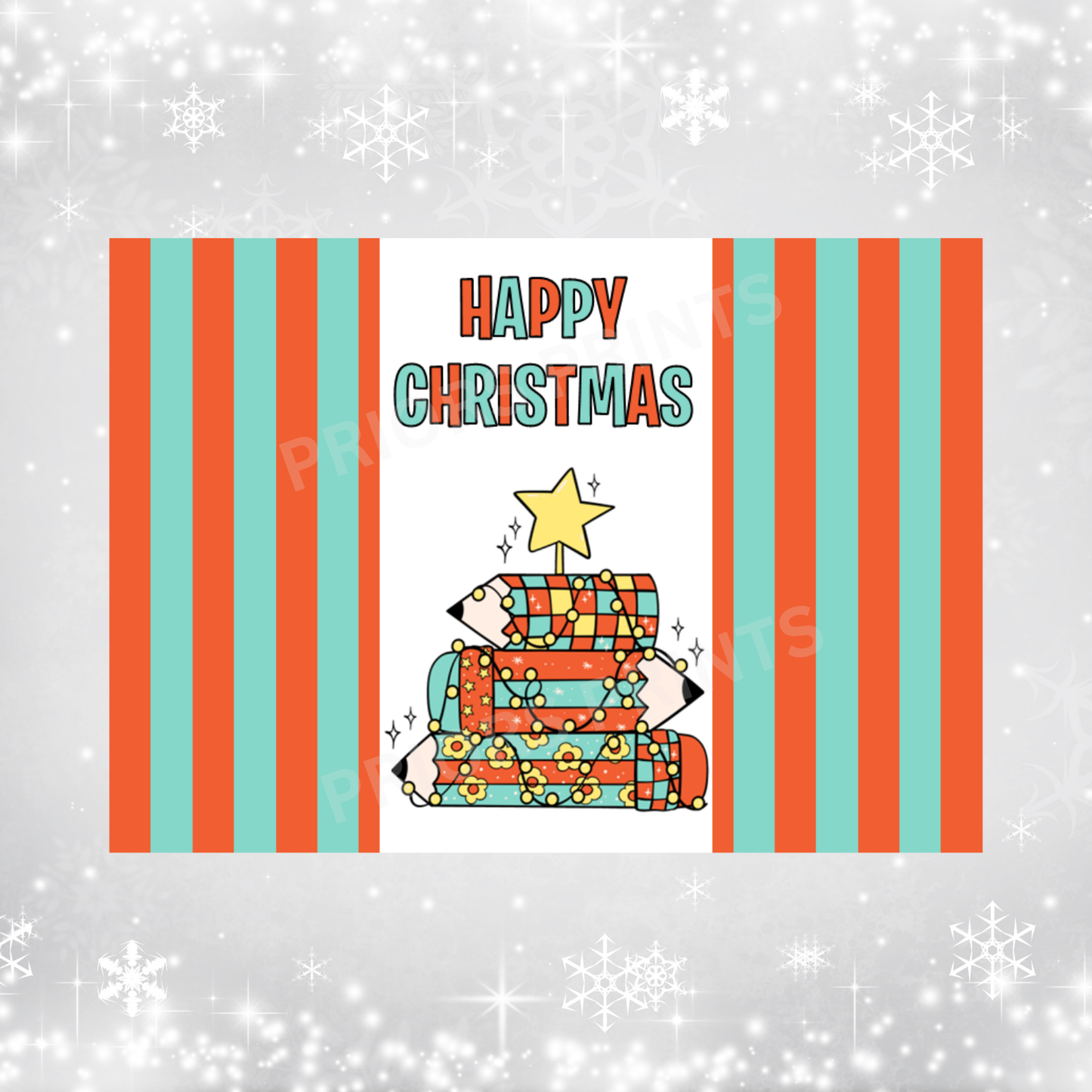 Teacher Christmas Chocolate Bar Wrapper