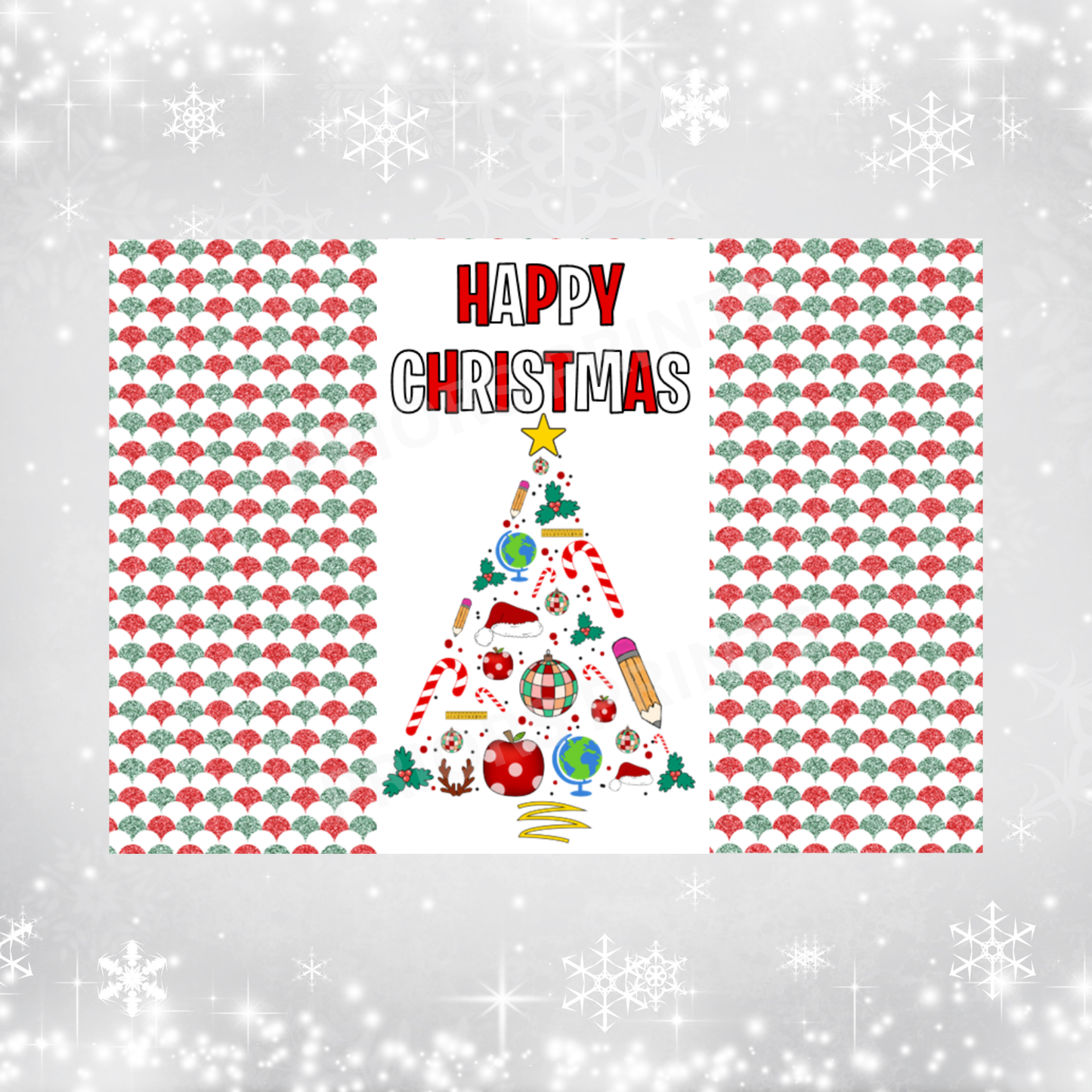 Teacher Christmas Chocolate Bar Wrapper