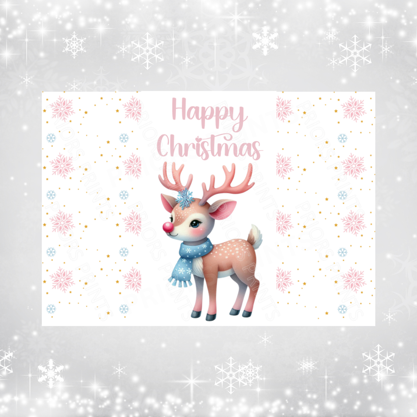 Cute Pastel Christmas Chocolate Bar Wrapper