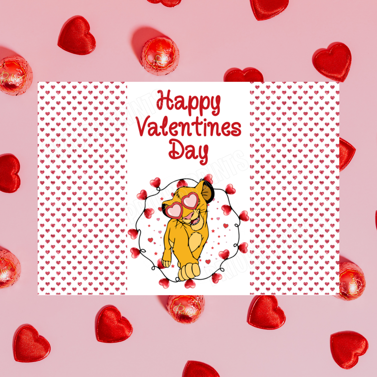 Disney Character Personalised Valentines Day Chocolate Bar Wrappers 2 I Minnie I Mickey I Winnie The Pooh I Lion King I Lady & The Tramp I Dumbo I Pluto
