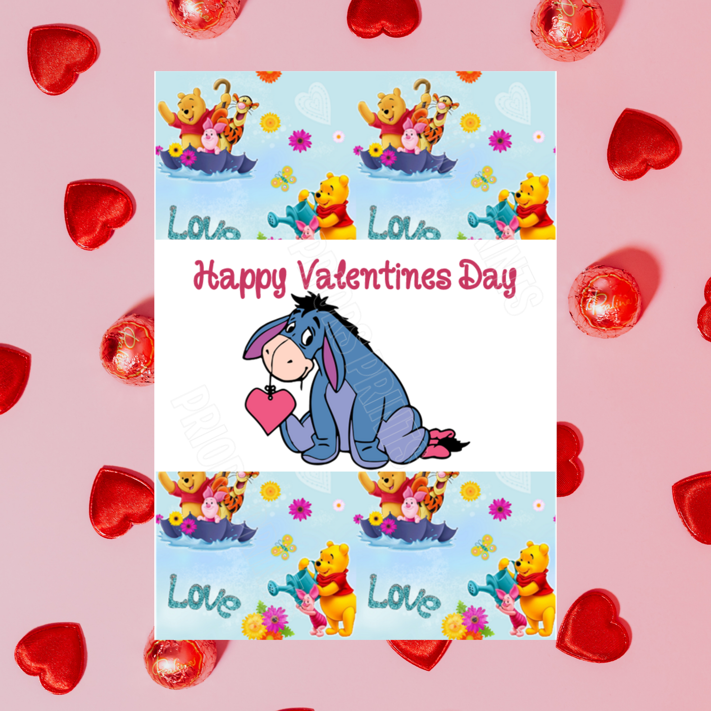 Winnie The Pooh Personalised Valentines Day Cards I Disney I Eeyore I Piglet I Tigger