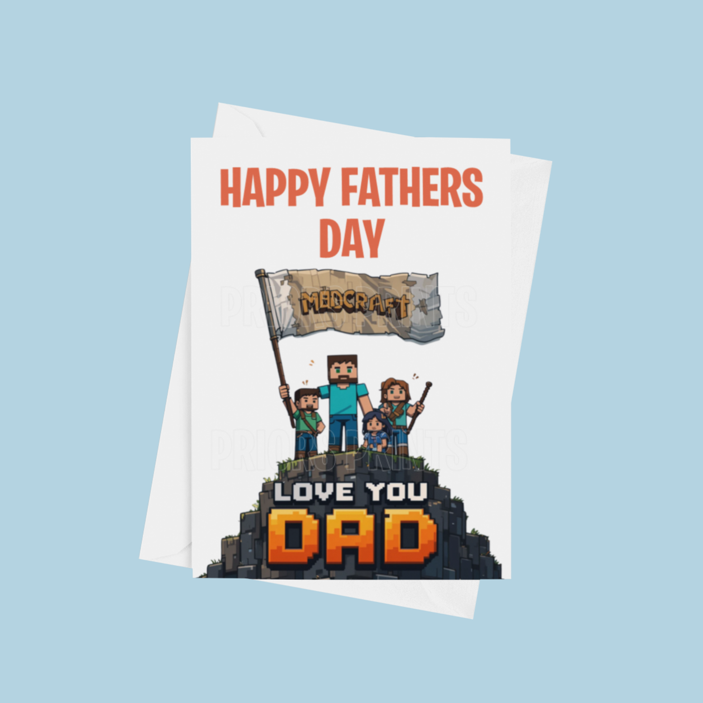 Minecraft Fathers Day Card