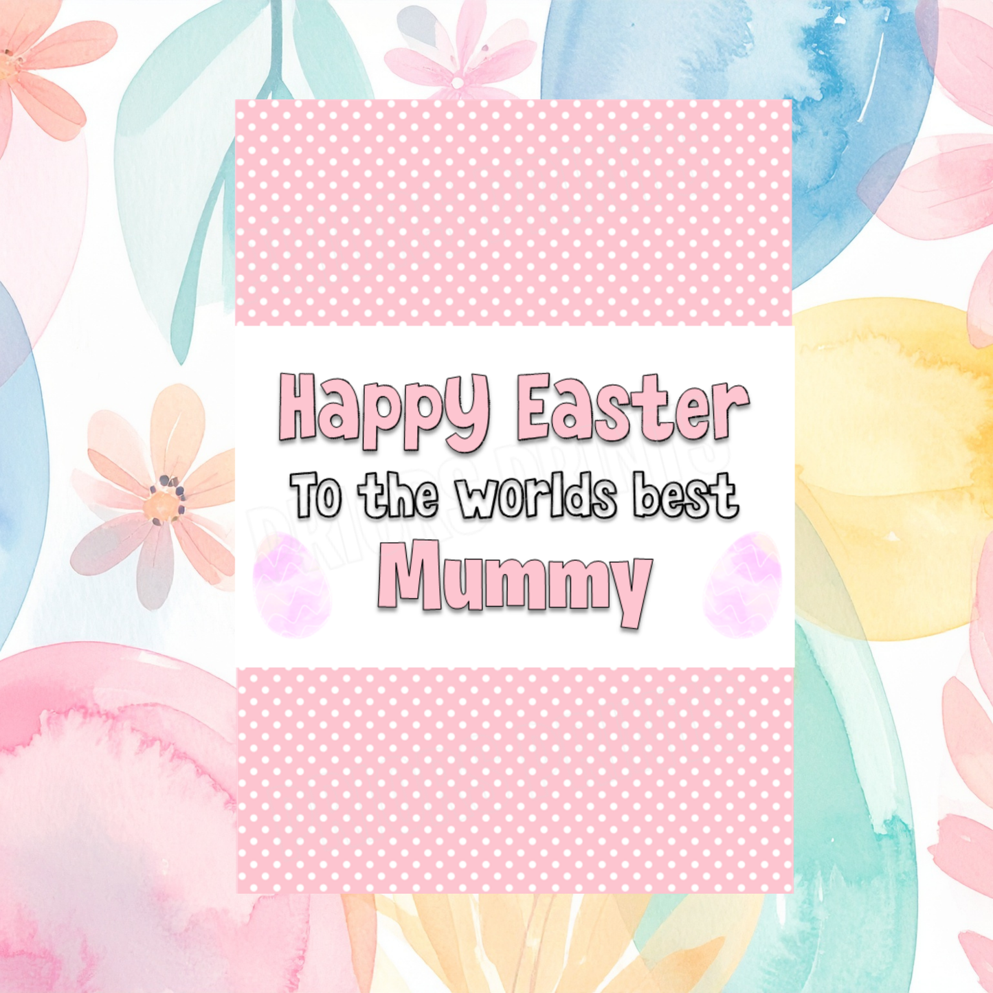 Worlds Best Family Member Easter Chocolate Bar Wrapper