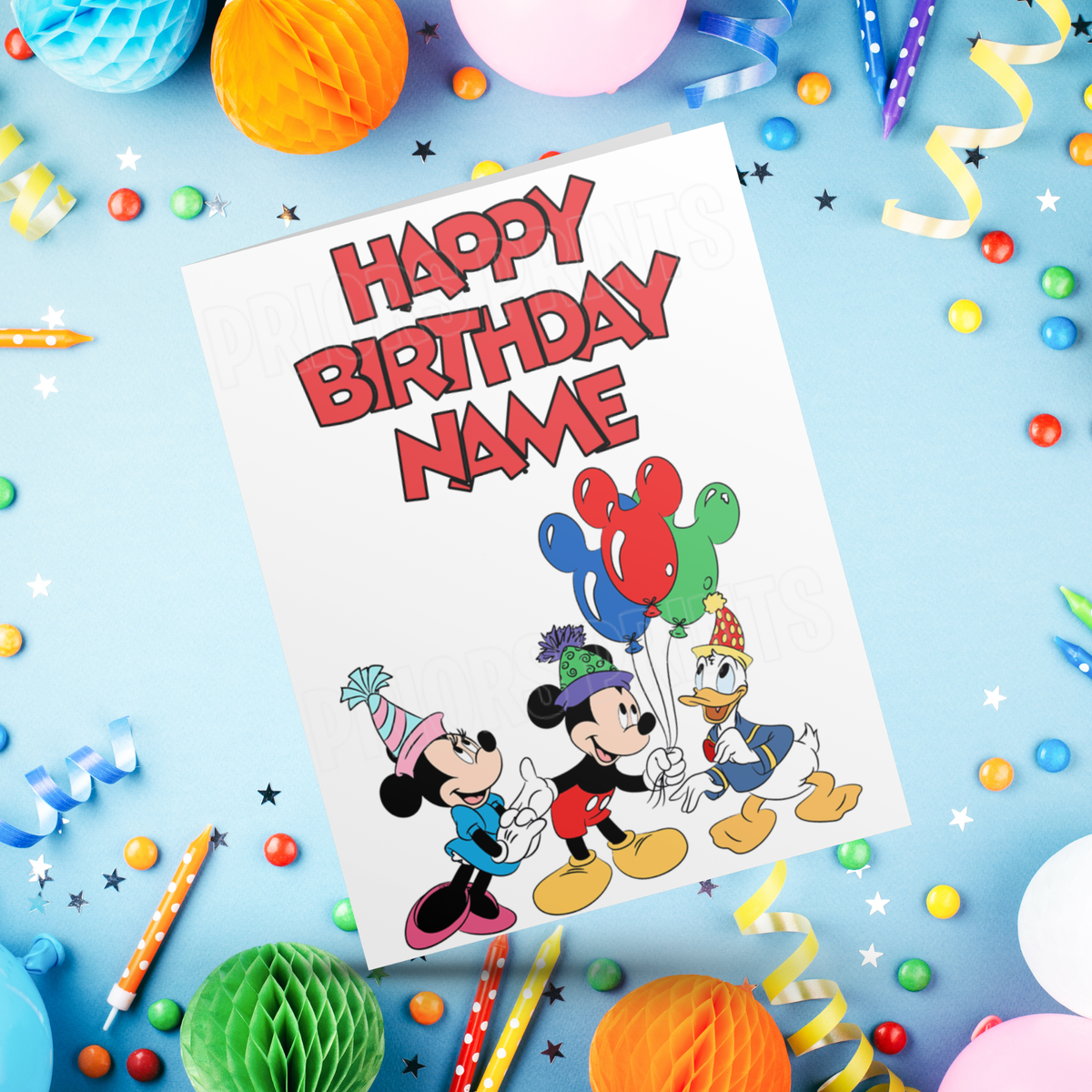 Mickey Mouse & Friends Personalised Birthday Card