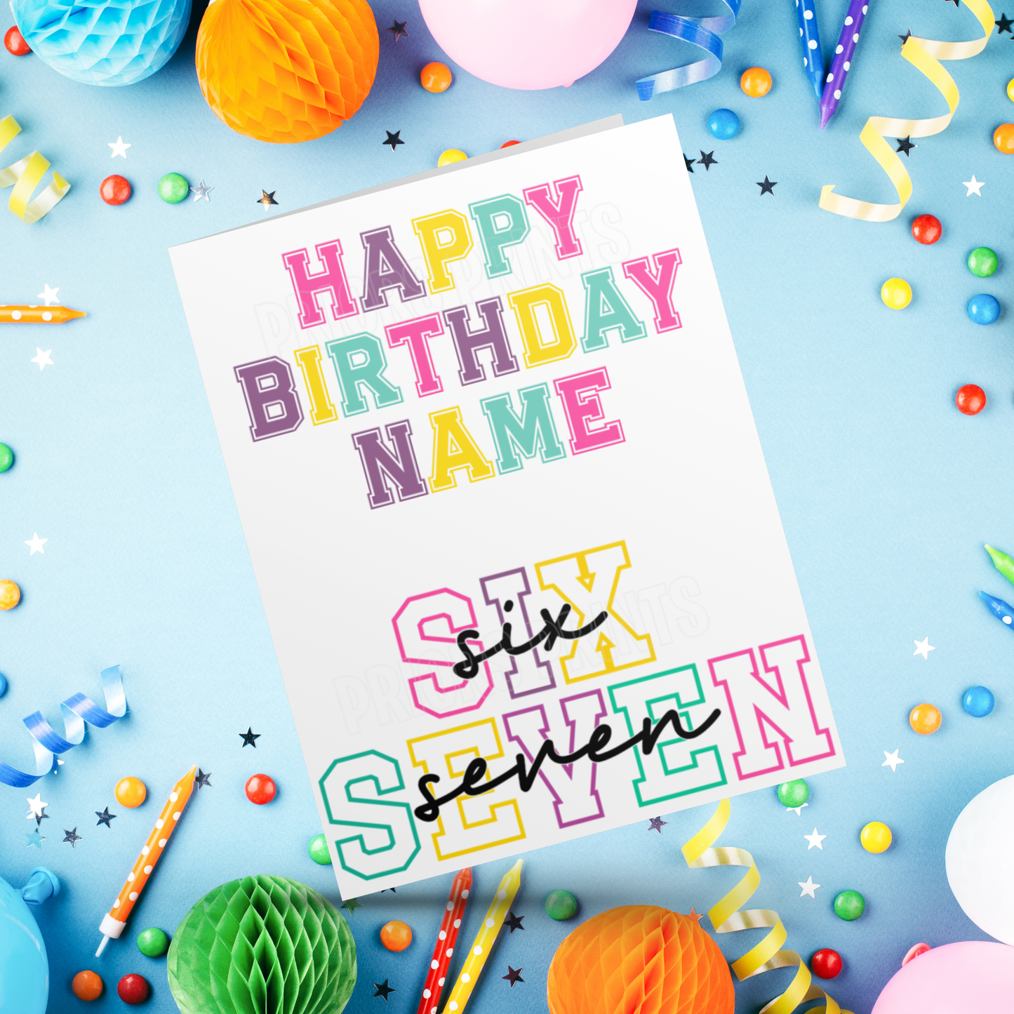 Six Seven Personalised Birthday Card 67 I Sixseven I 6 7