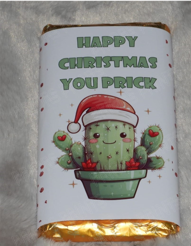 Offensive Christmas Chocolate Bar Wrappers- Mixed Designs