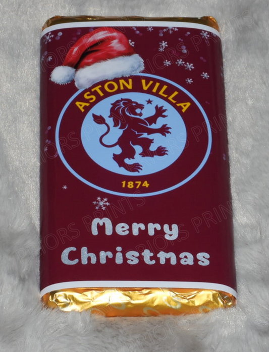 Christmas Football Team Chocolate Bar Wrappers