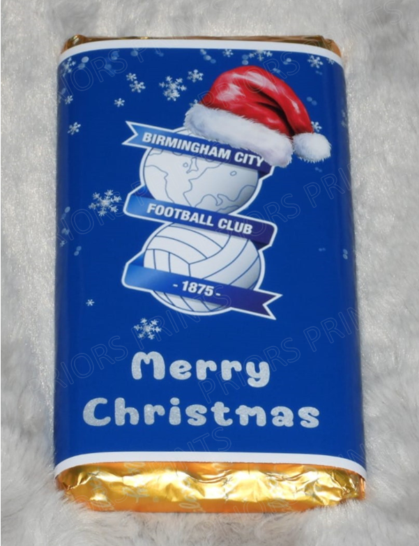 Christmas Football Teams Chocolate Bar Wrapper