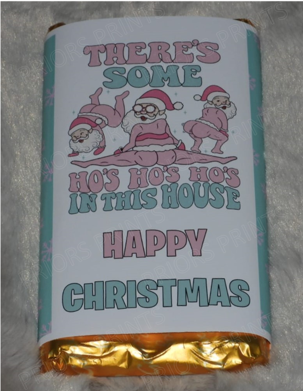 Offensive Christmas Chocolate Bar Wrappers- Mixed Designs