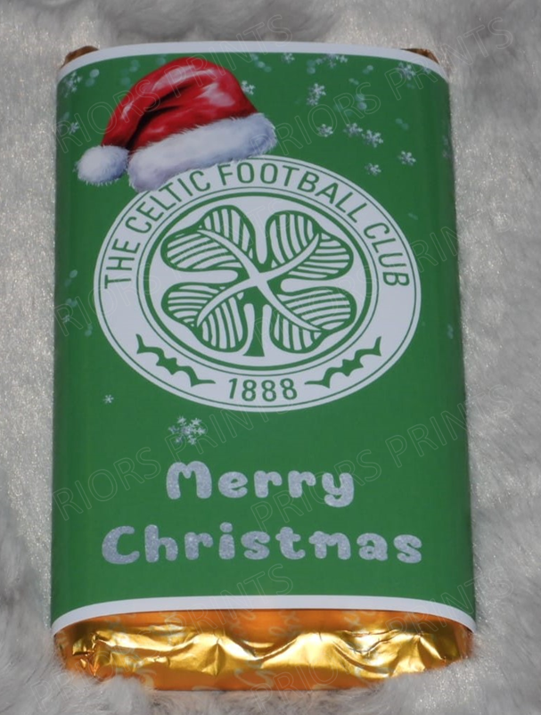 Christmas Football Teams Chocolate Bar Wrapper