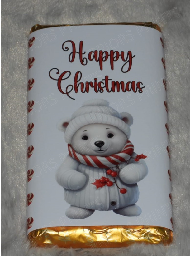 Christmas Animals Chocolate Bar Wrappers