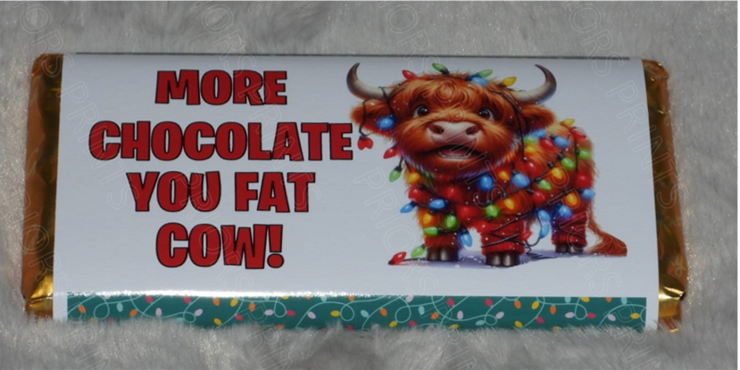 Offensive Christmas Chocolate Bar Wrappers- Mixed Designs